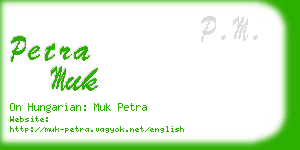 petra muk business card